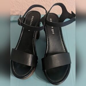 Madden Girl Womens Lifft Faux Leather Block Heel Platform Sandals